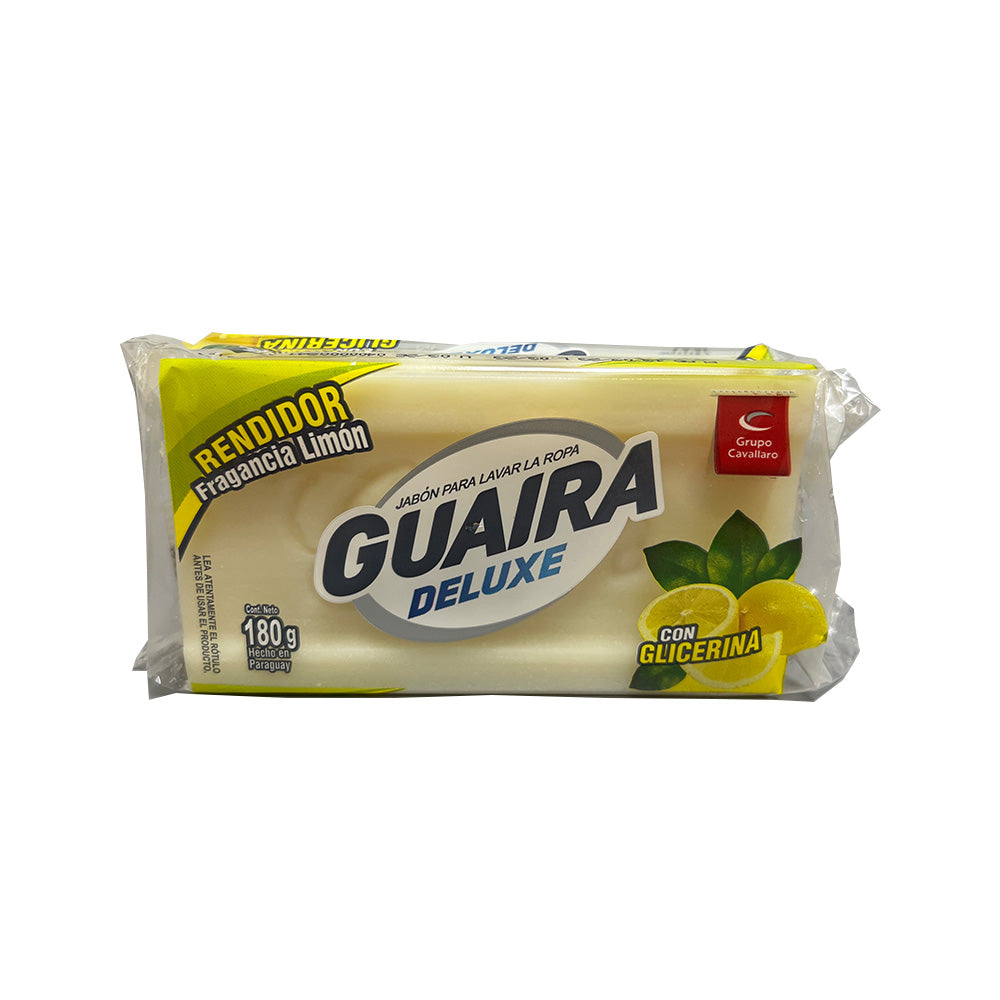 JABÓN PARA LAVAR LA ROPA GUAIRA DELUXE CON GLICERINA Y LIMÓN 180g