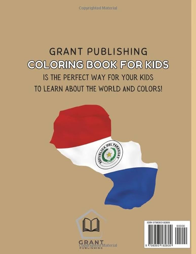 LIBRO PARA COLOREAR DE PARAGUAY TAPA BLANDA