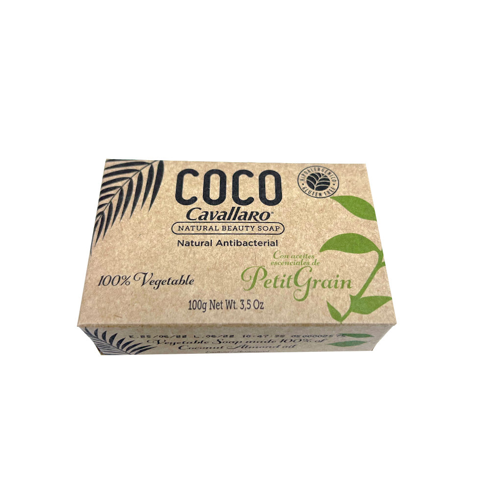JABON DE TOCADOR NATURAL COCO CAVALLARO CON ACEITE ESENCIAL