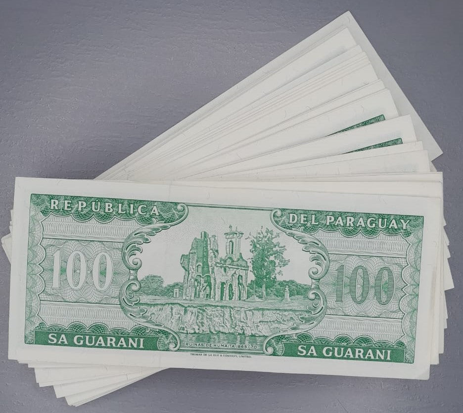 BILLETES OFICIALES DE 100 GUARANIES COLECCIONABLES