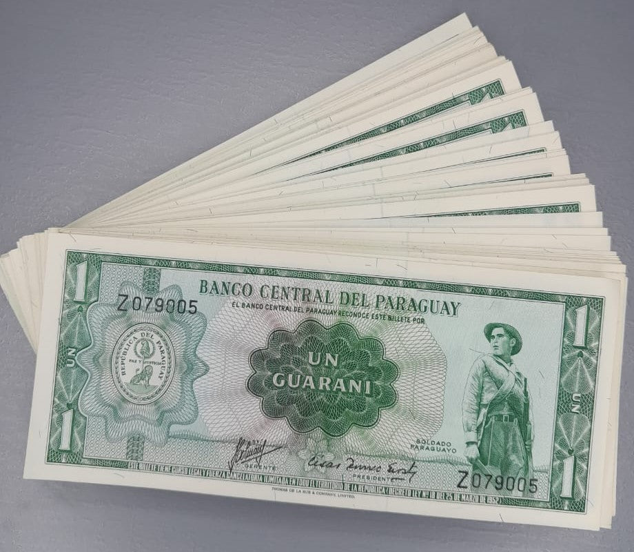 BILLETES OFICIALES DE 1 GUARANÍ COLECCIONABLES