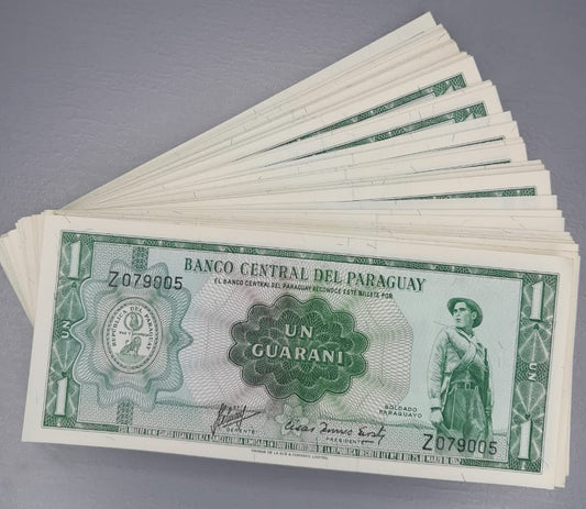 BILLETES OFICIALES DE 1 GUARANÍ COLECCIONABLES
